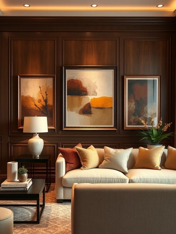 stylish brown wall decor