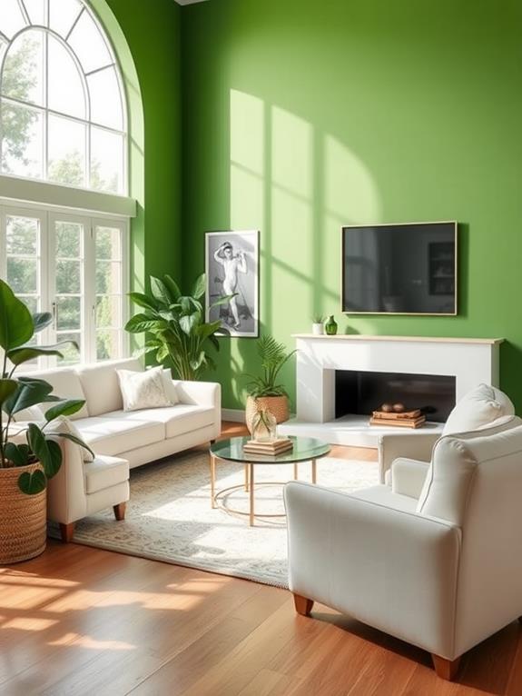 stylish green white combinations