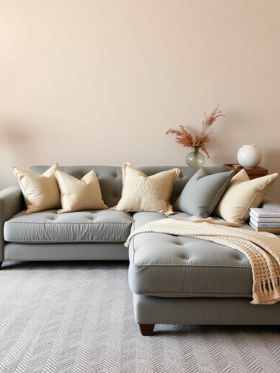 stylish grey sectional sofas