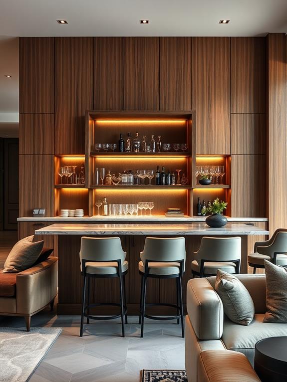 stylish home bar setup