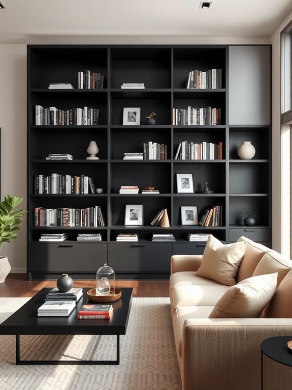 stylish modern shelving units