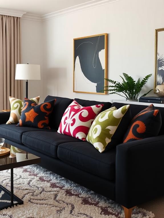 vibrant decorative accent cushions