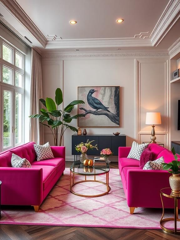 vibrant fuchsia home decor