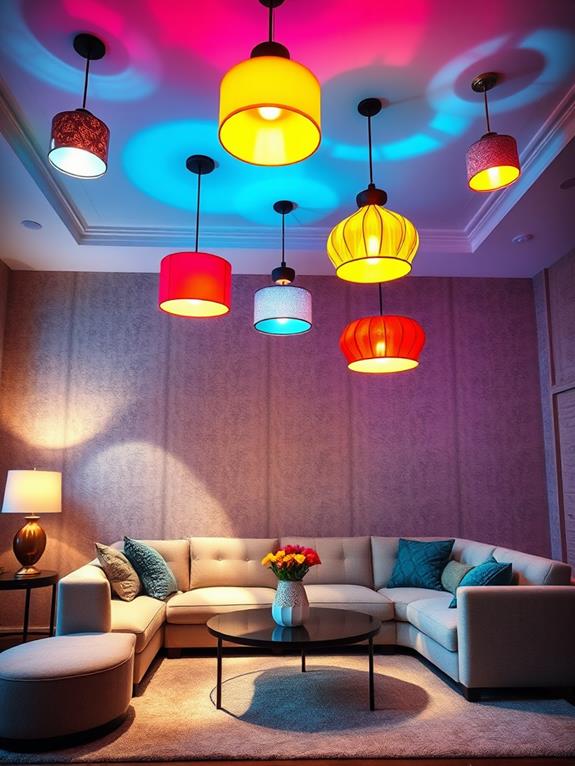 vibrant hanging light fixtures