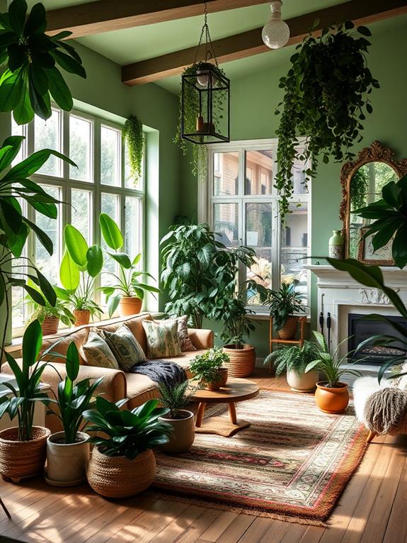 vibrant indoor plant collection