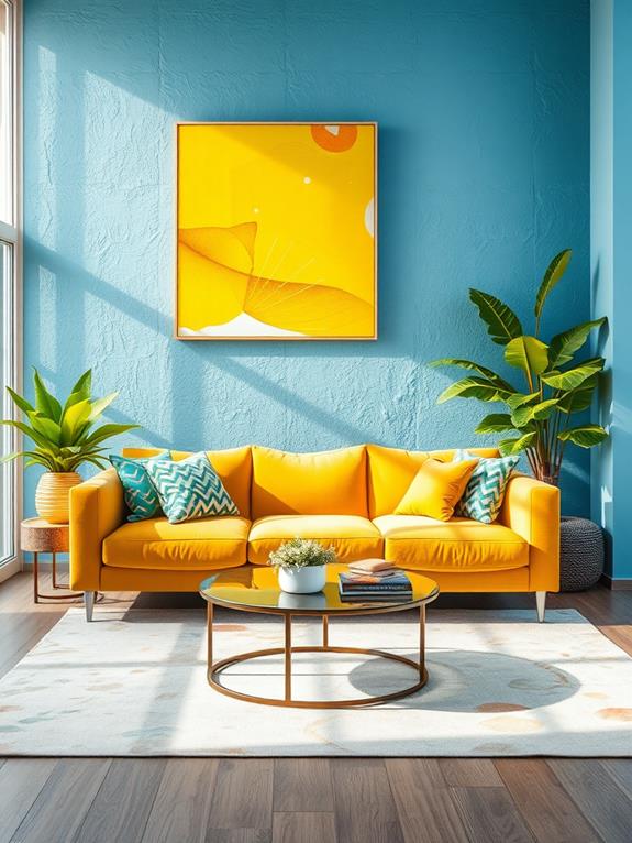 vibrant yellow art showcase