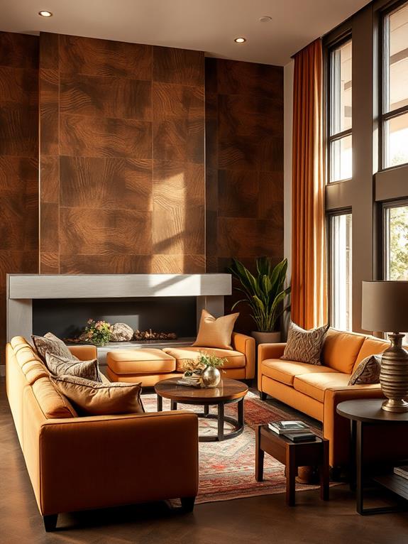 warm brown wall decor