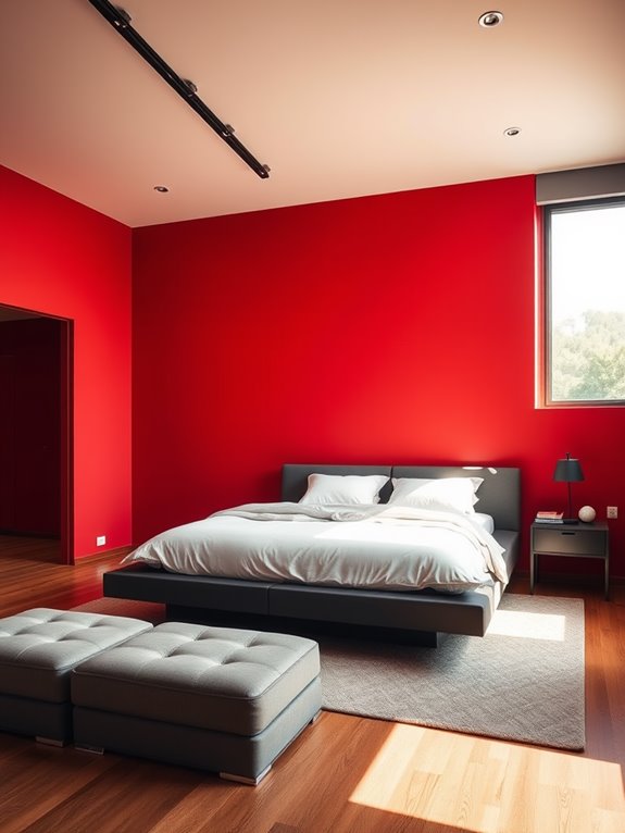 contemporary red minimalist design