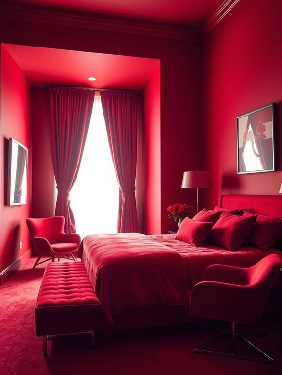 crimson hued sleep sanctuary