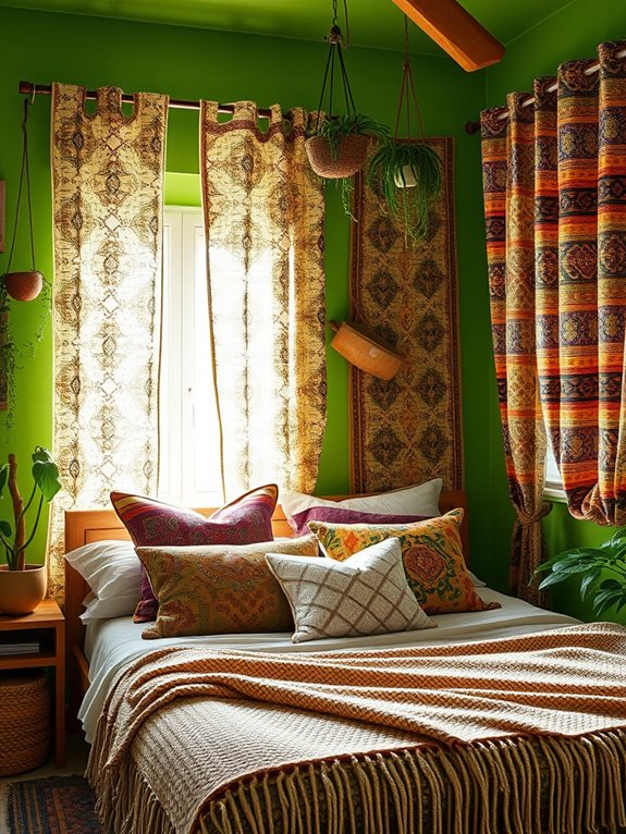 cultural patterned window drapes