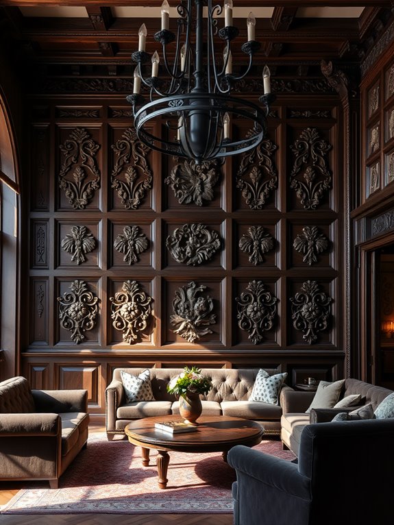 detailed decorative wall paneling