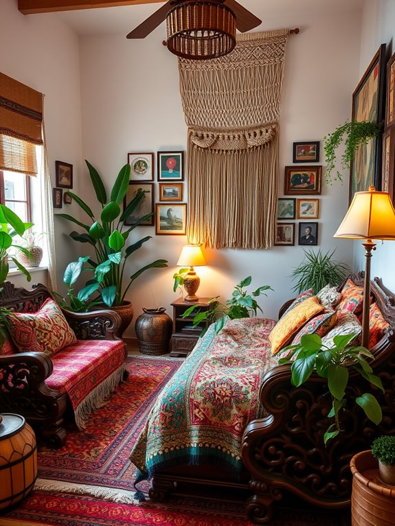 eclectic bohemian design features