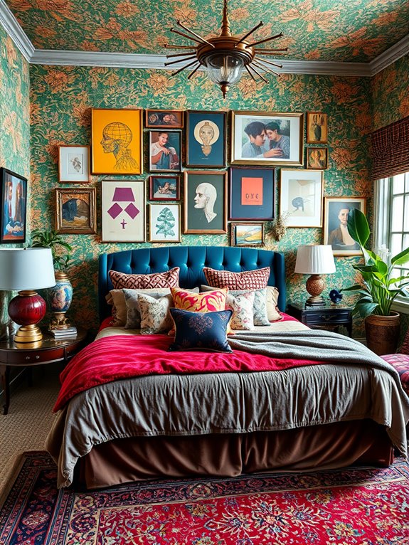 eclectic maximalism bedroom inspiration