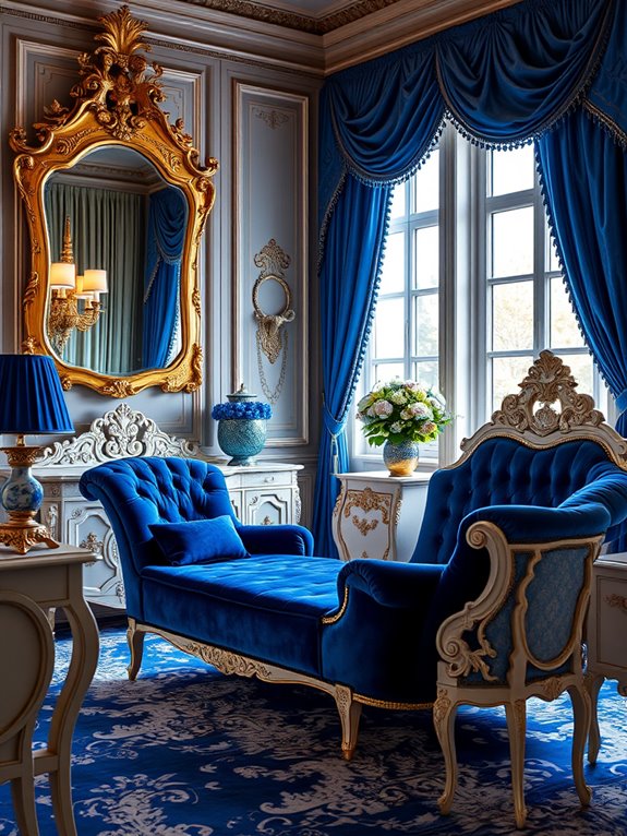 elegant blue highlights decor