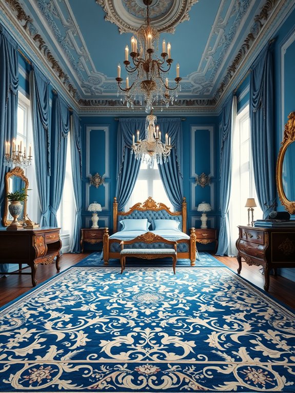 elegant blue rug collection