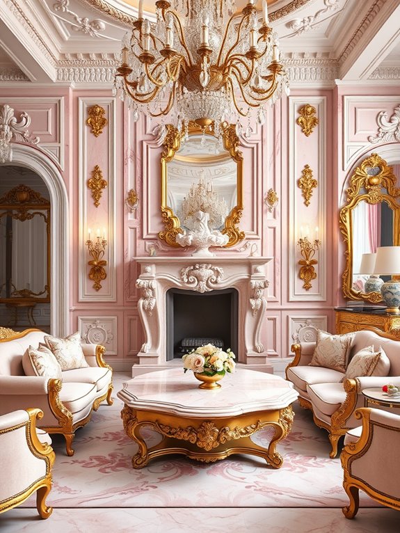 elegant pink marble design