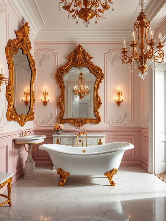 elegant rococo bathroom designs