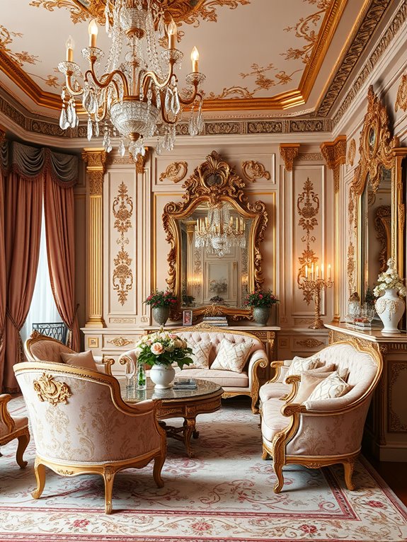 elegant rococo living room