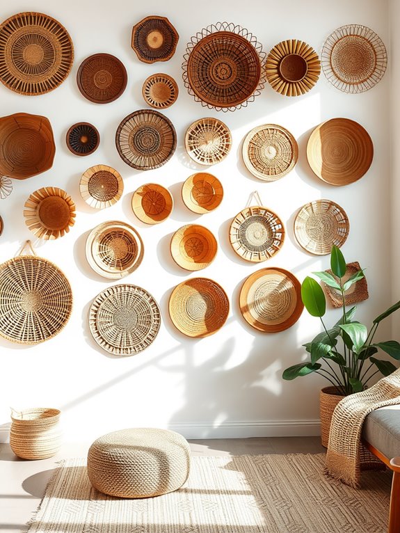 handcrafted decorative wall baskets