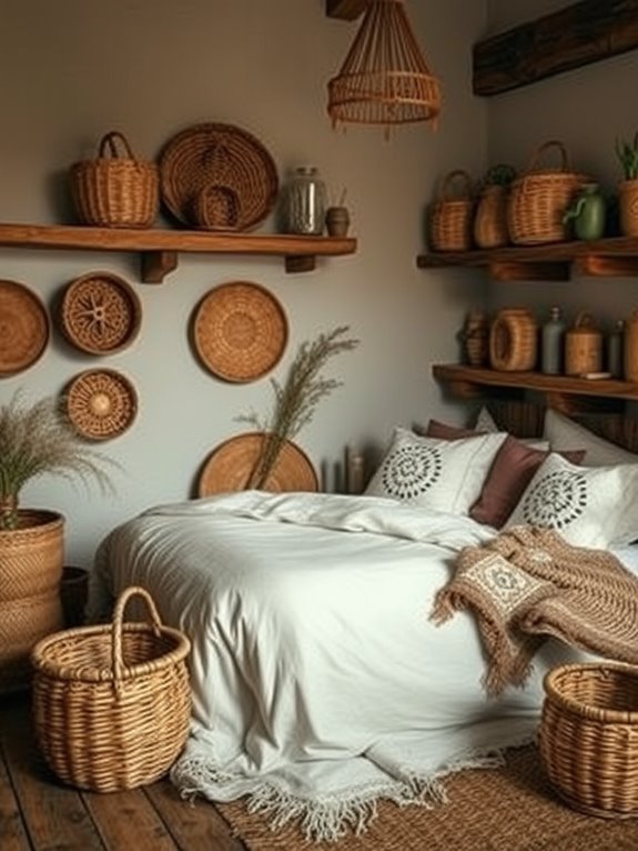 handcrafted woven basket storage