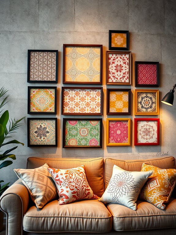 handmade textile picture frames