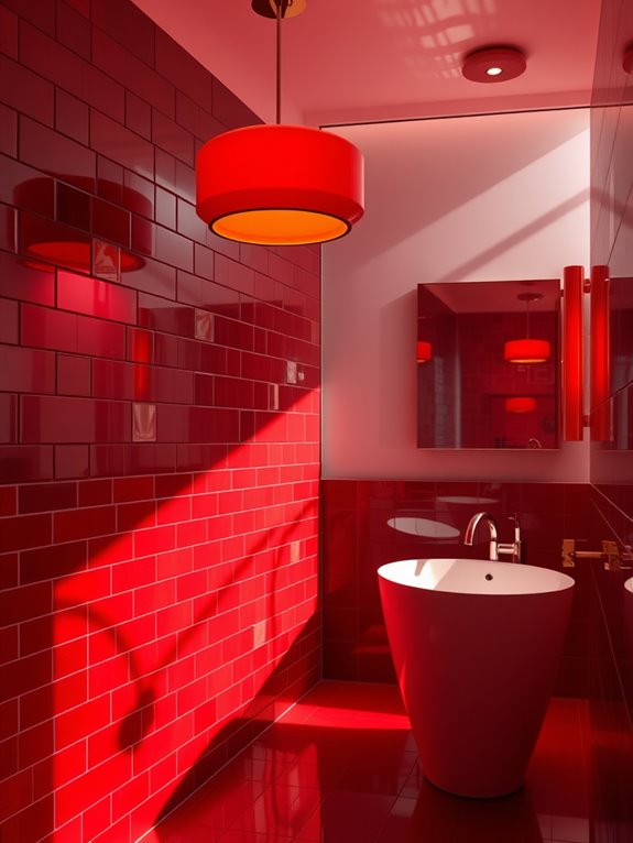 illuminating with red fixtures