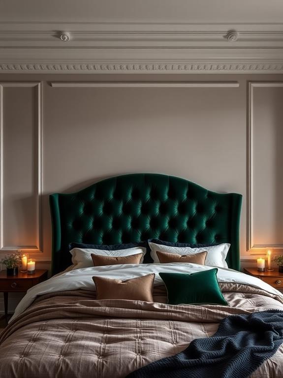 bold decorative bed features