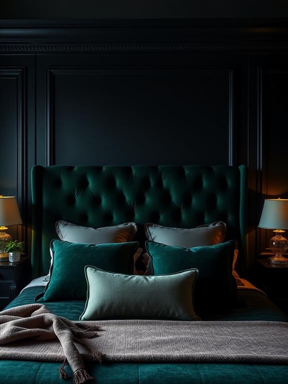 luxurious velvet headboard designs