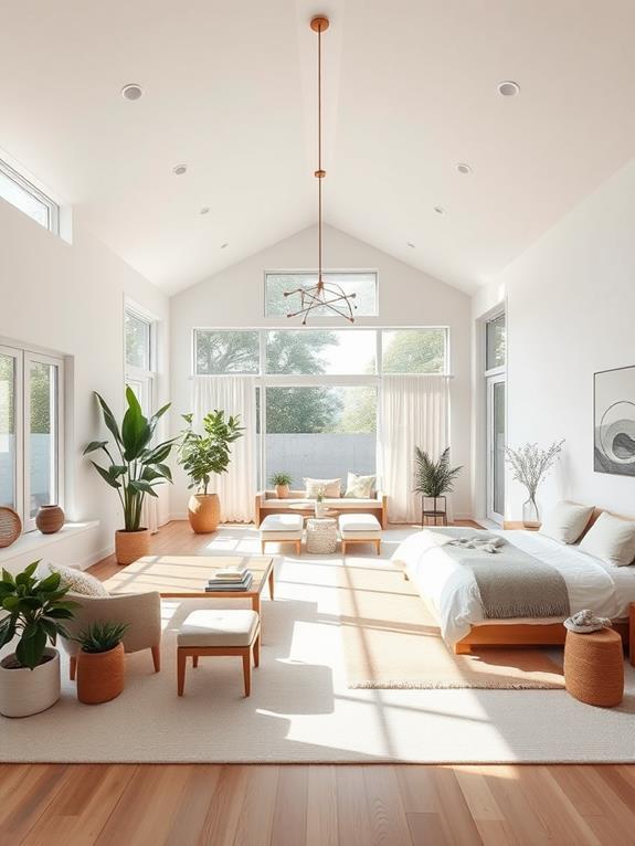 spacious interconnected living spaces