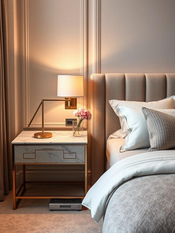 chic bedroom accent tables