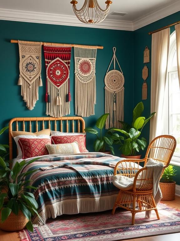 bohemian teal aesthetic design