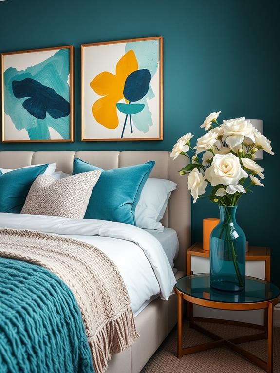 teal home decor accents