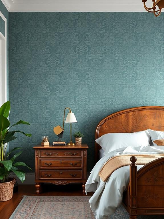 elegant teal wallpaper patterns