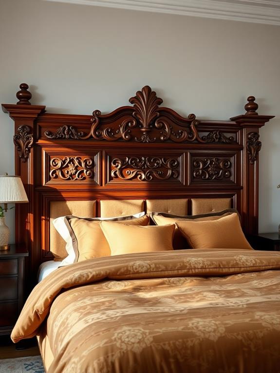 elegant cherry wood headboards