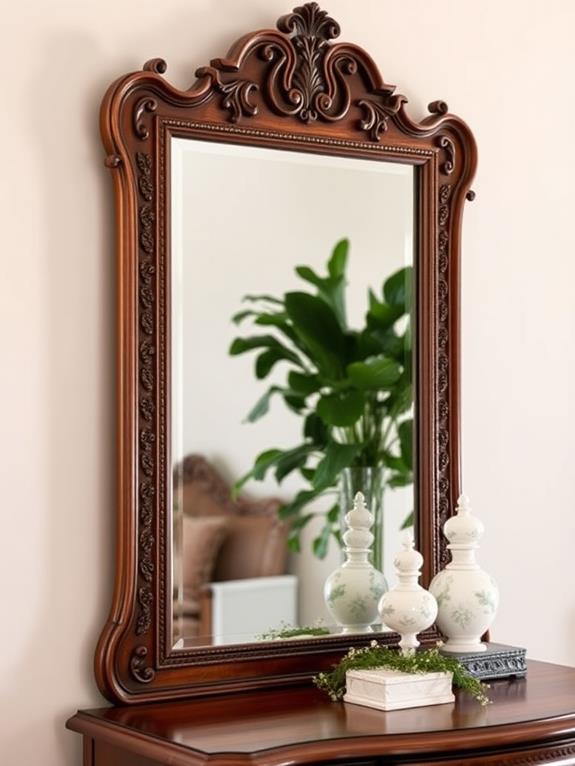 elegant cherry wood mirrors