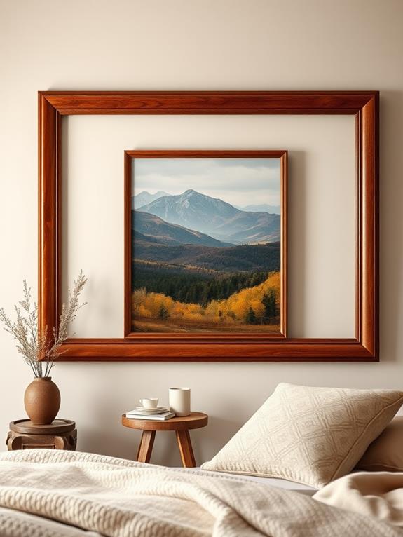 elegant cherry wood frames