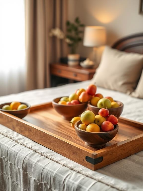 cherry wood serving pieces