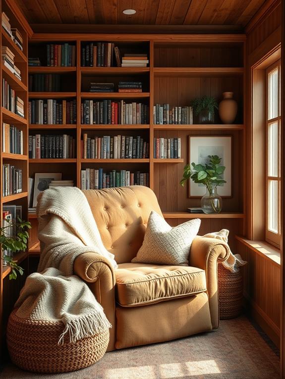 comfortable book corner