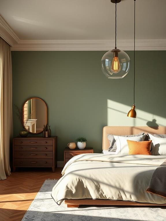 sage green light fixtures