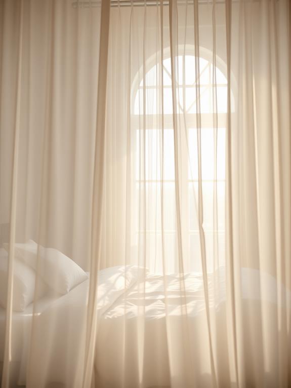 install sheer window curtains