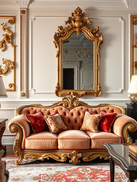 luxurious baroque style seating