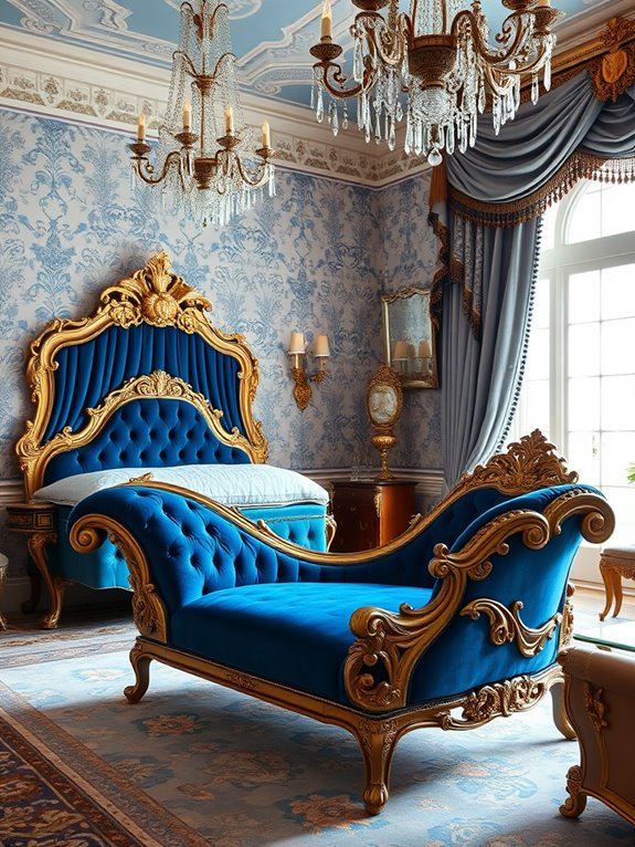 luxurious blue velvet fabric