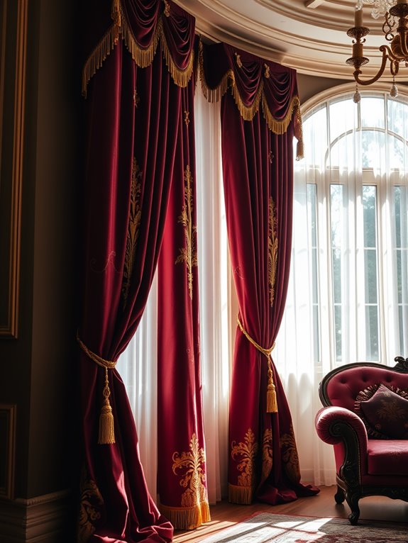 luxurious drapes and fabrics