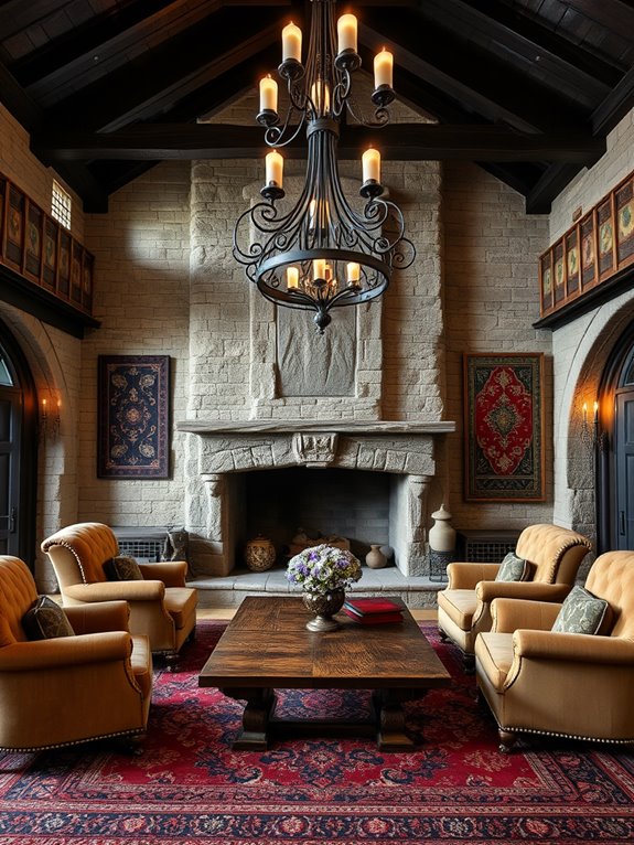 medieval inspired living room designs