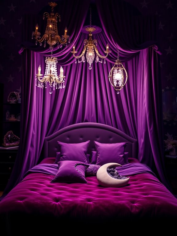 purple witchy bedroom inspiration