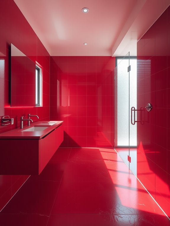 simple red aesthetic style