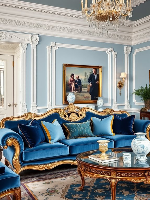 stylish blue couch collection