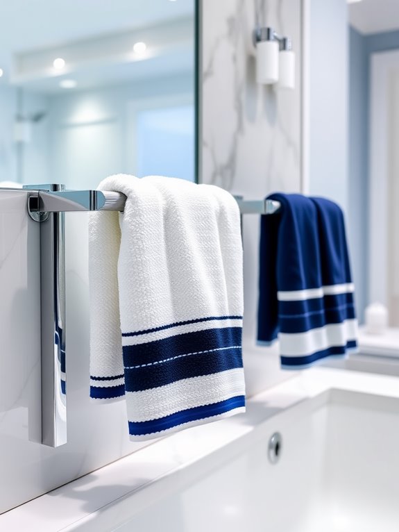 stylish dual colored towel holders