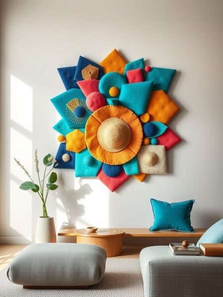 A closer look at Unique Hole Embellished Fabric Wall Decorations