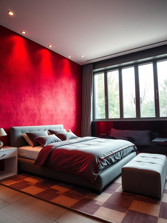 vibrant cherry red decor